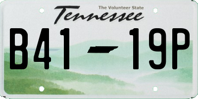 TN license plate B4119P