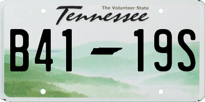 TN license plate B4119S