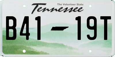 TN license plate B4119T