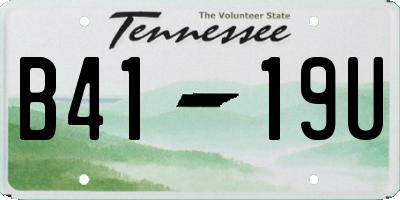TN license plate B4119U