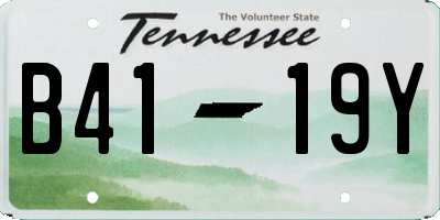 TN license plate B4119Y