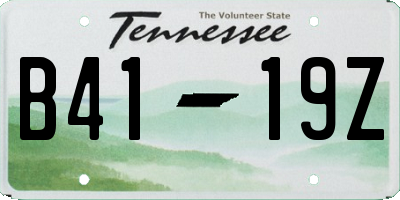 TN license plate B4119Z