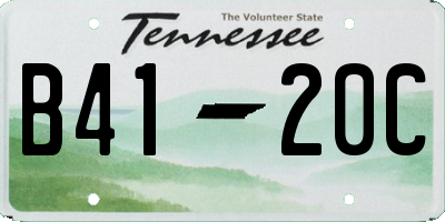 TN license plate B4120C
