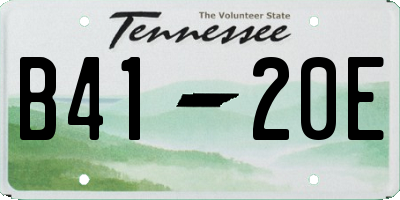 TN license plate B4120E