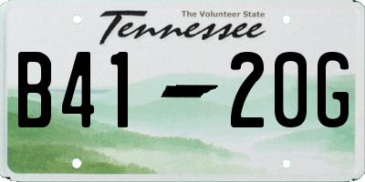 TN license plate B4120G