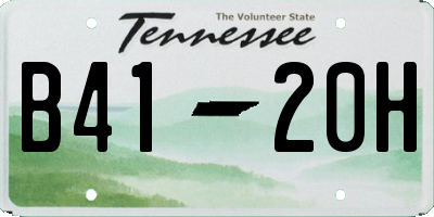 TN license plate B4120H