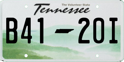 TN license plate B4120I