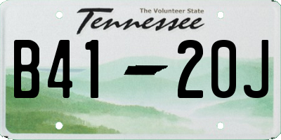 TN license plate B4120J