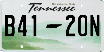 TN license plate B4120N