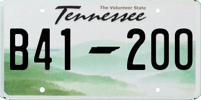 TN license plate B4120O