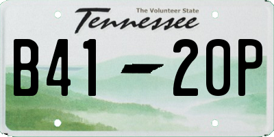 TN license plate B4120P