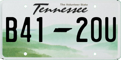 TN license plate B4120U