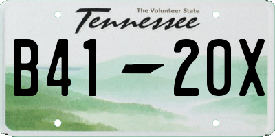 TN license plate B4120X
