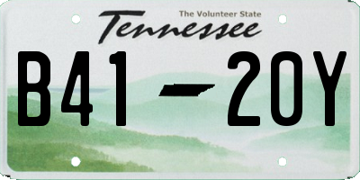 TN license plate B4120Y