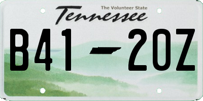 TN license plate B4120Z