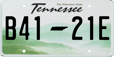 TN license plate B4121E