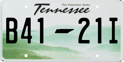 TN license plate B4121I