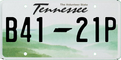TN license plate B4121P