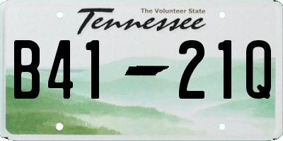 TN license plate B4121Q
