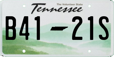 TN license plate B4121S