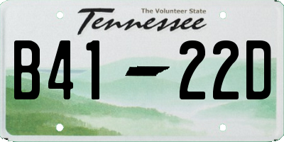 TN license plate B4122D
