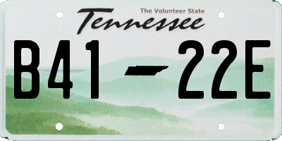 TN license plate B4122E