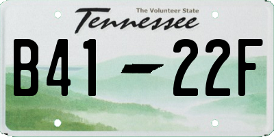 TN license plate B4122F
