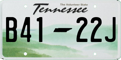 TN license plate B4122J