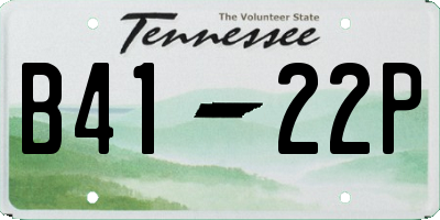 TN license plate B4122P