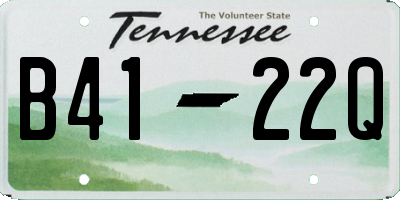 TN license plate B4122Q