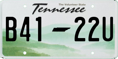 TN license plate B4122U