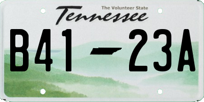 TN license plate B4123A