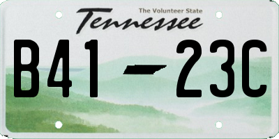 TN license plate B4123C