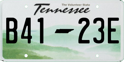 TN license plate B4123E
