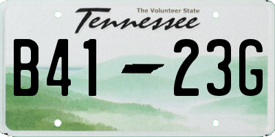 TN license plate B4123G