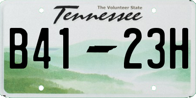 TN license plate B4123H