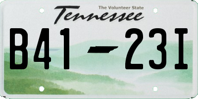 TN license plate B4123I