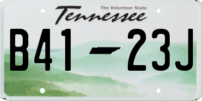 TN license plate B4123J