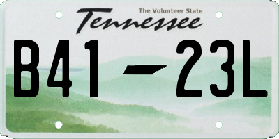 TN license plate B4123L