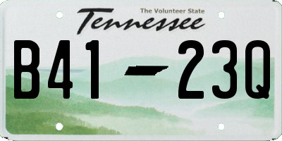 TN license plate B4123Q