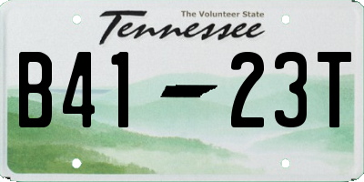 TN license plate B4123T