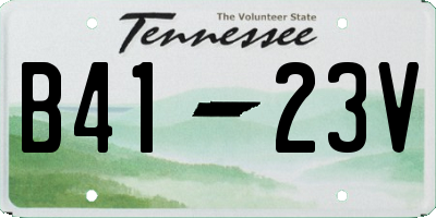 TN license plate B4123V