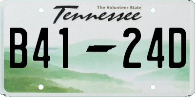 TN license plate B4124D