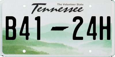 TN license plate B4124H