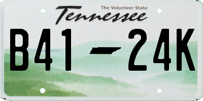 TN license plate B4124K