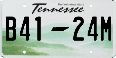 TN license plate B4124M