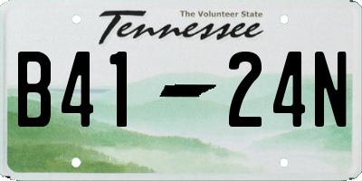 TN license plate B4124N