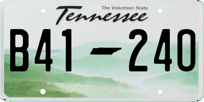 TN license plate B4124O