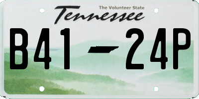TN license plate B4124P