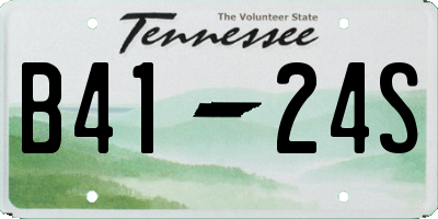 TN license plate B4124S
